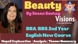 Beauty an Essay by Susan Sontag Visions Summaryamp Analysis  BBABBS 2nd year English TU [upl. by Aninaig]