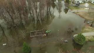 Les inondations à Lachute vues des airs [upl. by Rodablas]