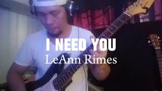 I Need You  LeAnn Rimes guitar improvisation [upl. by Eelynnhoj]