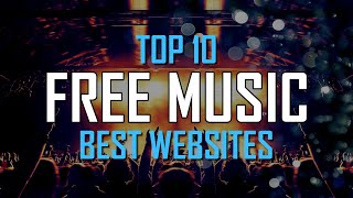 Top 10 Best FREE WEBSITES to Download Music Online [upl. by Lilhak359]