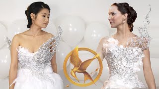 DIY Hunger Games Catching Fire Katniss Everdeen Wedding Dress  Halloween  Eva Chung [upl. by Leveridge188]