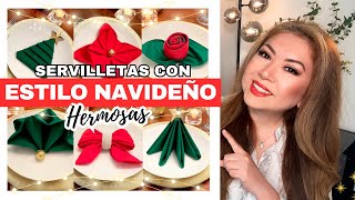 6 IDEAS PARA DOBLAR LAS SERVILLETAS EN NAVIDAD 🎄 [upl. by Siuqaj5]