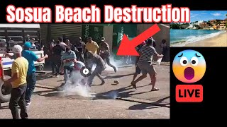 Sosua CHAOS Demolition of Beach Shops Causes Riots  Military Shuts Down Beach [upl. by Neeluqcaj]