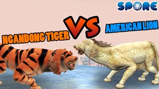 Ngandong Tiger vs American Lion  Prehistoric Beast Battle S1E5  SPORE [upl. by Hester]