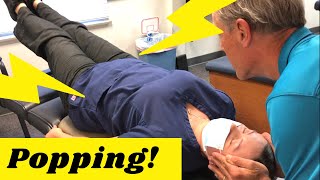 RELIEF  PAINFUL POPPING HIP  with SACRAL OCCIPITAL TECHNIQUE CHIROPRACTIC ADJUSTMENTS [upl. by Germayne]