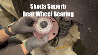 Skoda Superb Rear Wheel Bearing And Brake Backplate Replacement How To DIY [upl. by Shirleen566]