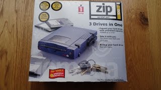 Nerdy Nostalgia Unboxing of a IOMEGA Zip 100 drive with 100Mb disks [upl. by Annaeed]