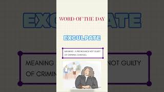 Exculpate vocabulary daily english exam morning shorts trending song [upl. by Eiramanitsirhc]