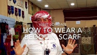 How to wear a Bedouin Scarf in Jordan [upl. by Bev]