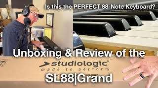 UNBOXING amp REVIEW of the STUDIOLOGIC SL88 GRAND Hammer Action MIDI Keyboard Controller [upl. by Amabil]