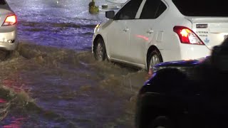 Inundaciones por las lluvias de las últimas horas [upl. by Trebma]