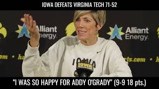 Iowa Coach Cant Say Enough Good About OGrady hawkeyes [upl. by Initirb]