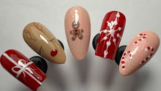 ￼5 NAIL ART DE NOËL 🎄❄️💕 nails nailart [upl. by Annay]