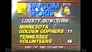 🏈TN Vols TalkinVAWLSNetwork 21 Minnesota gophersports14  4th qtr FULL🏈1986 Liberty Bowl 3714 [upl. by Marrissa]