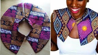 DIY Cape Collar Necklace African Print [upl. by Glovsky]