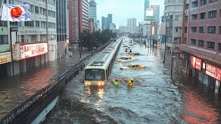 5 minutes ago emergency rescue in Tokyo Japan Stations and streets were submerged in water [upl. by Errehs]