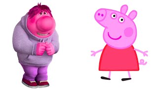 INSIDE OUT 2 CHARACTERS AND THEIR FAVORITE PEPPA PIG CHARACTES [upl. by Ydualc]