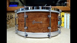 DEMO  14x65quot Bubinga Snare Drum  Groove Drum Co [upl. by Nnyroc]