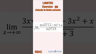 Exercice 88 Limites 2BAC Maths [upl. by Giusto343]