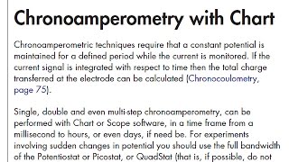 Chronoamperometry Electrochemistry eDAQ Potentiostat [upl. by Oinesra425]