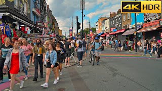 Camden Street Festival  Sep 2021🎸Super Busy London Walk 4k HDR [upl. by Anelrahs325]