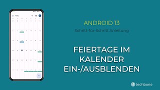 Feiertage im Kalender einblenden oder ausblenden Android 13 [upl. by Habas499]