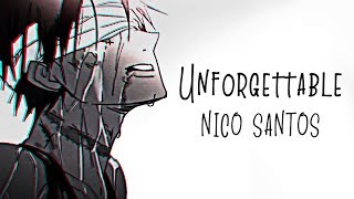 Nightcore → Unforgettable ♪ Nico Santos LYRICS ✔︎ [upl. by Hofmann]