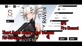 PUNISHING GRAY RAVEN  Short Guide Memory and Weapon Karenina S Fire Element [upl. by Oicinoid]