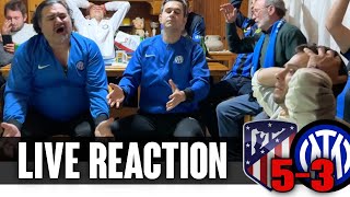 Serata amara a Casa Generale 😢 Live reaction Atletico MadridInter 53 dcr [upl. by Ainod]