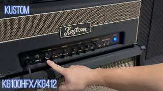 Kustom KG100HFX amp KG412 Demo [upl. by Pardew]