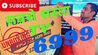 Foxsky 32 inch led smart tv unboxing  5 star energy rating  Air mousetech smarttv androidtv [upl. by Inanak]