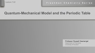 Chemistry Help Lecture 702 The QuantumMechanical Model and the Periodic Table [upl. by Lander]