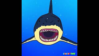 A megalodon lives in my front yard 2 Shorts ｜sharks for kids｜CoCosToy [upl. by Caritta]