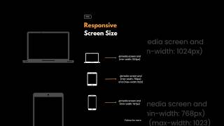 Responsive screen Size 💡coding programming syntax css webdevelopment [upl. by Odnamra]