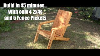 V2 Adirondack Chair Plans Full Build Walkthough [upl. by Unhsiv]