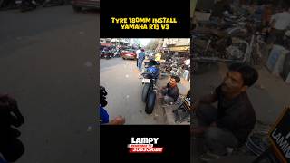 Tyre 180mm Install Yamaha R15 😍 viralvideo lampy tyre180 superbiketyre trendingshorts vr7king [upl. by Sadye]