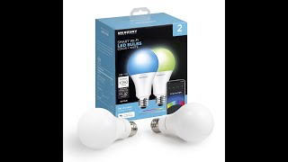 merkury innovations a21 smart color light bulb easy setup Installation [upl. by Earal281]