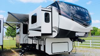 LARGEST SHOWER YOUVE EVER SEEN IN AN RV 2021 Keystone Alpine 3712KB  Front Living RV Review [upl. by Notnyw]