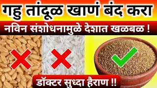 आहाराबाबत झालेल्या या नविन संशोधनाने देशात खळबळ उडालीbest healthy foodgrainsmilletsin marathi [upl. by Oremodlab]