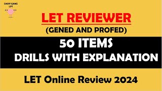 LET Reviewer 2023  New Curriculum  GenEd and ProfEd [upl. by Ongineb916]