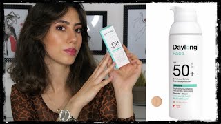 اكتشفت واقي شمسي مغطي جديد و جربتو معكم  Test Daylong face SPF 50 BB fluide teinté [upl. by Coopersmith810]