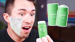 Men Try the Viral quotMiraclequot Green Stick Mask  Does It Work [upl. by Ammann419]