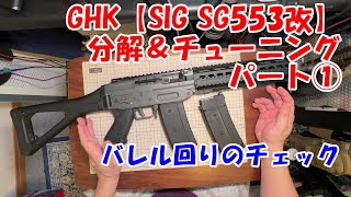 GHK【SIG SG553改】ガスブロ 分解とチューニング パート① [upl. by Etnaihc626]