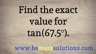 The Exact Value for Tangent of 675 Degrees tan675 [upl. by Perr397]