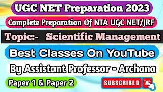 Scientific Management  Taylorism  NETJRF  Education  Unit 9  Part A  Paper 1  Principles [upl. by Innavoeg739]