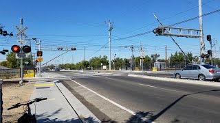 Sacramento Light Rail Outbound Meadowview Road Crossing New WCH Type 2 Replaced The WCH Type 15 [upl. by Bainter]