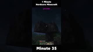 35th minute  Surviving Minecraft Hardcore Every DAY for 1000 MINUTES [upl. by Aneehsak921]