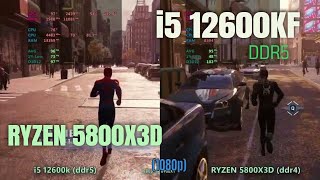 i5 12600k ddr5 vs Ryzen 5800x3d ddr4 in 2024 [upl. by Tarsus]