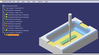 Isoparametric Machining applied in Advanced Machining using CATIA V5 [upl. by Elburr256]