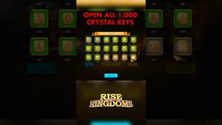 😱 OPEN ALL 1000 CRYSTAL KEYS in Rise of Kingdoms [upl. by Leiba239]